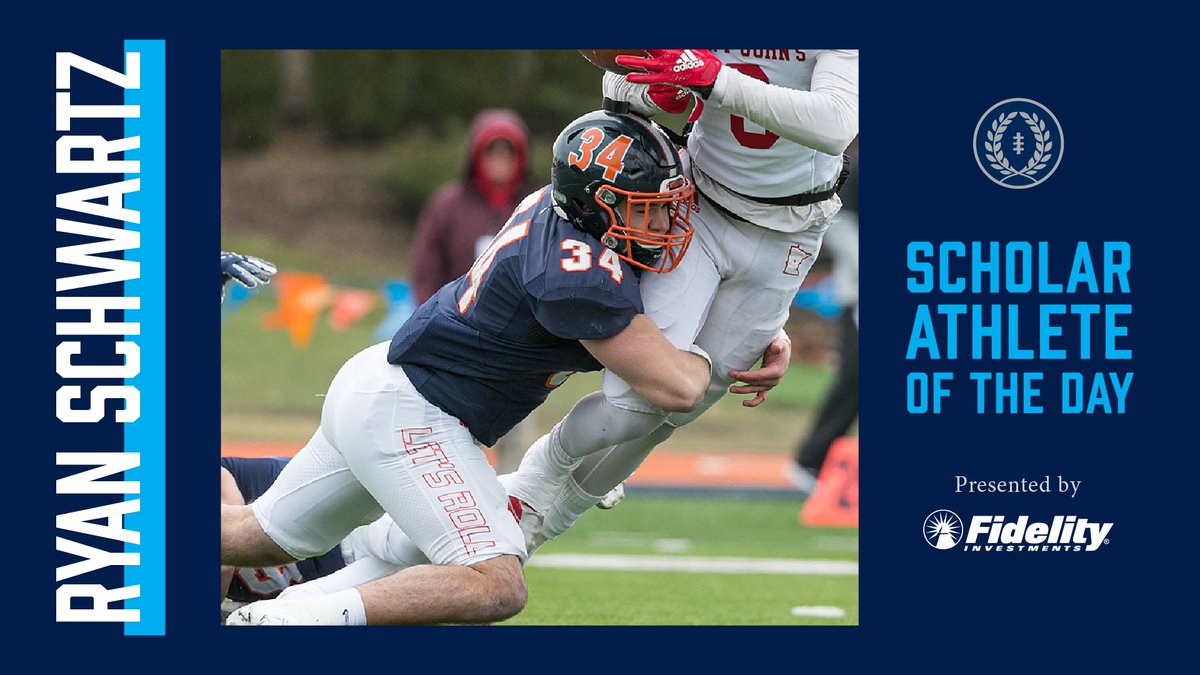 The NFF Scholar-Athlete of the Day, presented by <a href="/Fidelity/">Fidelity Investments</a>, is <a href="/WheatonFB/">Wheaton Football</a> LB and business &amp; economics major <a href="/Rschwartz34/">Ryan Schwartz</a> 

#LetsRoll