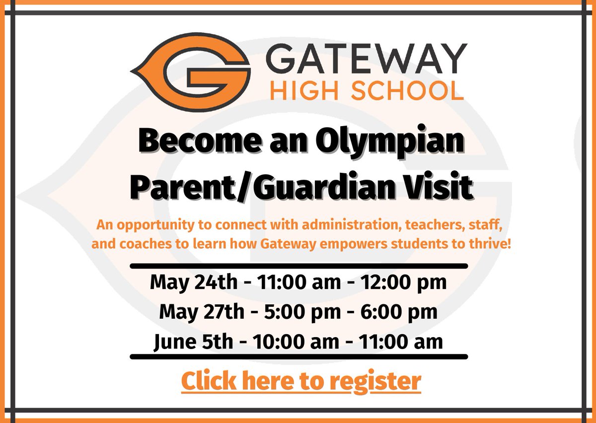 Still considering High School options?  Looking for a better fit?  Learn more about Gateway! Fill out this short form to select a time talk with teachers, coaches, staff, and members of the admin team:
buff.ly/3hAzlcq