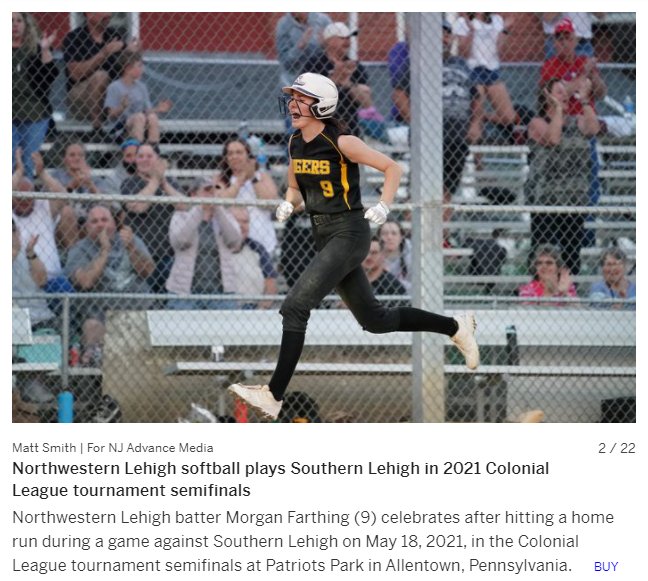 03_strikers's tweet photo. This is our 2022 UT @morgan_farthing and we are so blessed she wears our @03_strikers uniform!  Batted over .500 playing a national travel ball schedule!  Batting over .700 for her NW Lehigh (PA) HS Team! #shecanmash #insideoroutside #6footerwithspeed #totalgamer #99 https://t.co/zck1Mdfd3U