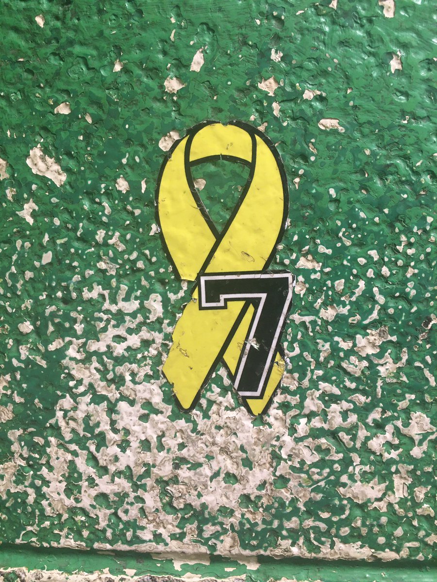 BreckSportsTalk's tweet photo. Saw some of the junior high players touching this on their way out to the diamond yesterday. Carter Casey is a motivating presence for these kids, his energy drives Breck Sports! #LegacyLives #CC7

The sticker has been touched so many times that the paint is wearing off 💚🔋 https://t.co/hBhm1IS5eQ
