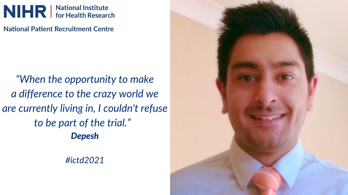 Meet Depesh 👋 One of the participants in our #COVID19vaccine trial! For International Clinicals Trial Day we asked Depesh to explain why he chose to #BePartOfResearch #ICTD2021