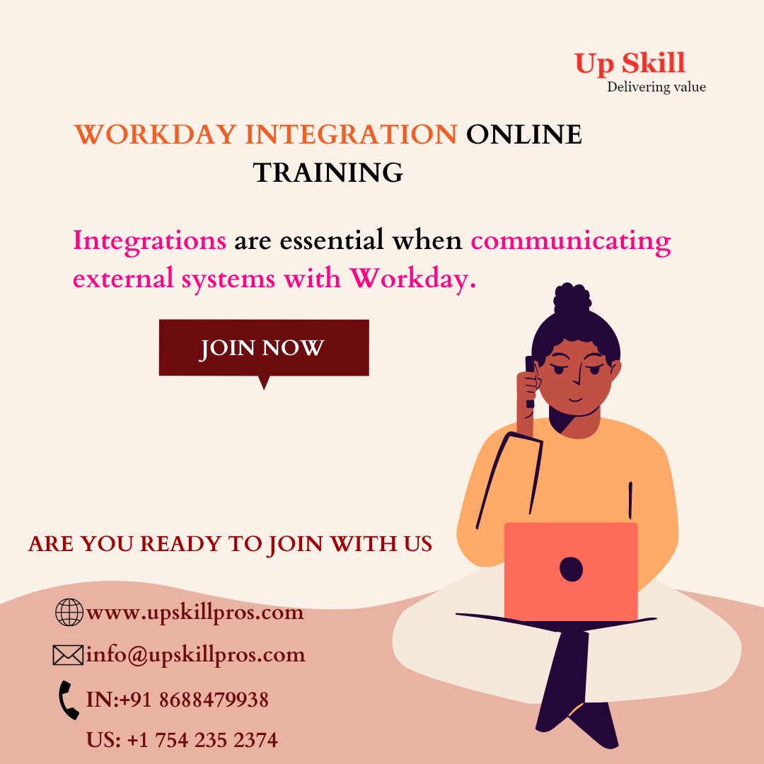 UpSkill14's tweet image. Learn #WorkdayIntegration with industry experts from Upskills. Avail a free demo now! Call: 8688479938 / Mail @info@upskillpros.com
#Workday #workdayintegration #Workdayintegrationdemo #Workdayintagrationcareer #Workdaytraining #Workdaywebinar #workdaylife #workdaycommunity
