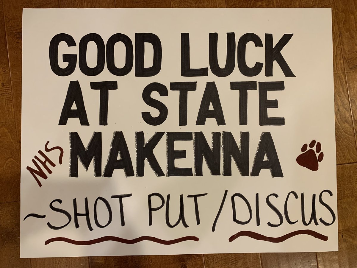 NHSTracksters's tweet photo. Good luck to our NHS athletes at state track today & tomorrow!!! #nhsactivities #npspanthers #statetrackbound https://t.co/3mNoAbaxws