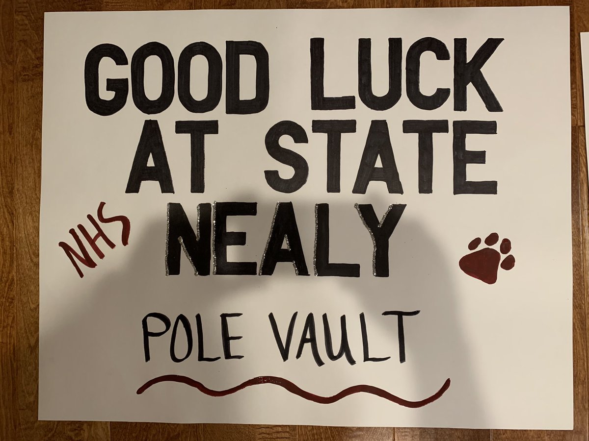 NHSTracksters's tweet photo. Good luck to our NHS athletes at state track today & tomorrow!!! #nhsactivities #npspanthers #statetrackbound https://t.co/3mNoAbaxws