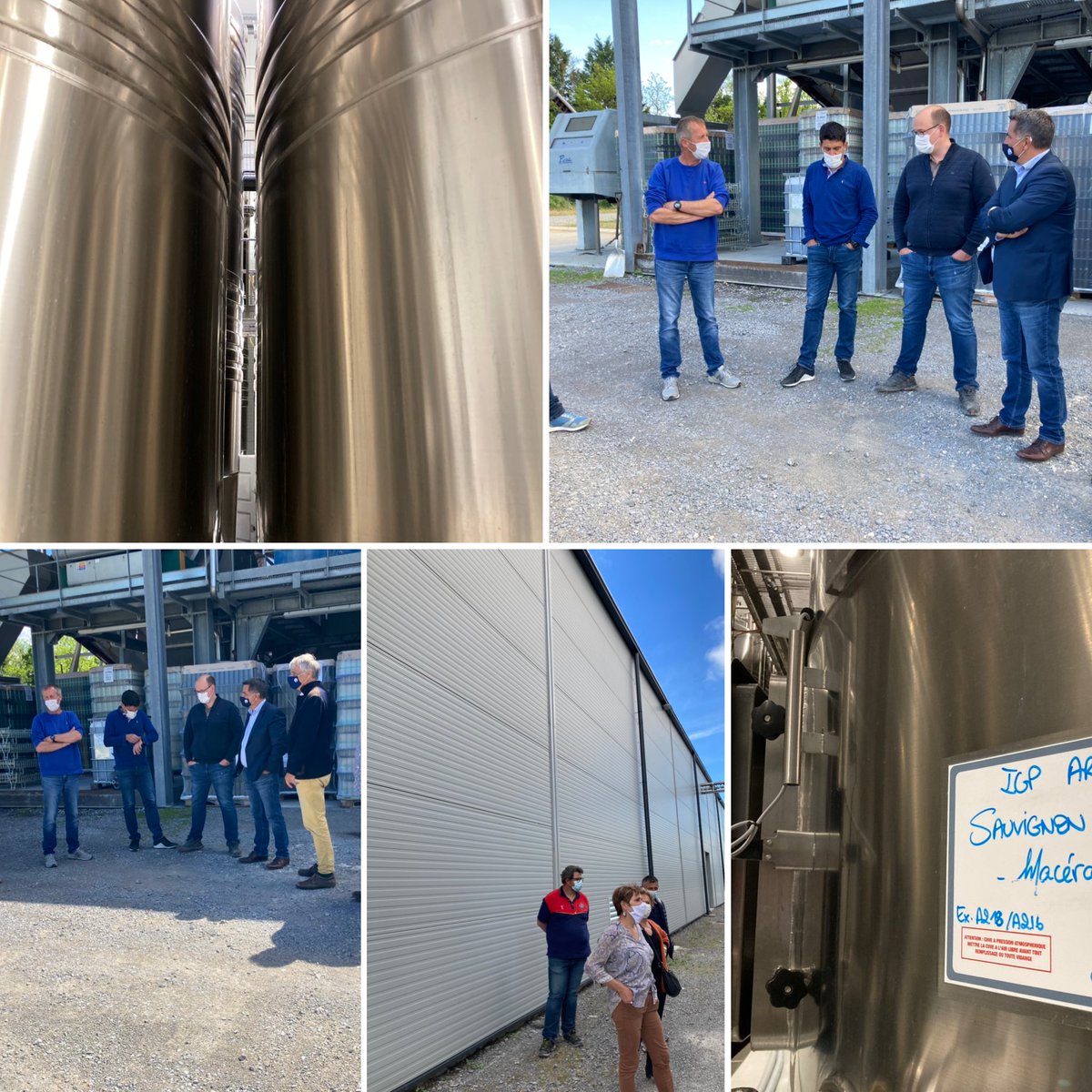 En visite avec Berengère Bastide et Raoul L’herminier au caveau de Jalès. Merci à l’équipe de la cave pour cette visite passionnante d’un outil de production impressionnant avec des coopérateurs impliqués. Dommage que le #gel risque d’impacter à plus de 60% la production à venir