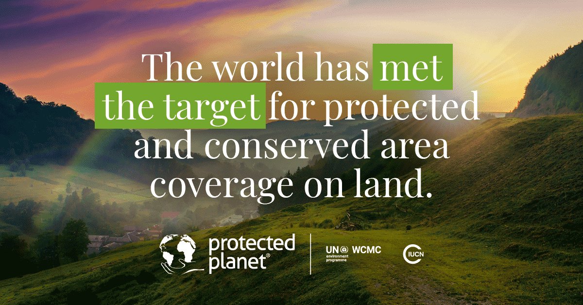 UNBiodiversity's tweet photo. 🚨 #BREAKING: The world has met #AichiTarget11 on #ProtectedAreas.

The new #ProtectedPlanet report shows that we must focus on improving the quality of existing and new protected and conserved areas to benefit #nature and people.

Full report: https://t.co/zybvw1LUm5 https://t.co/Npef45RJKK