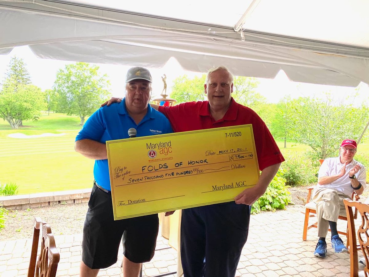 AllenWronowski's tweet photo. So grateful to the Maryland AGC  outstanding Patriots for the continued support of Folds of Honor . Sue Battey an amazing organizer, has helped them change the lives of dependents of our military families "Honoring Their Sacrifice by Educating Their Legacy "! #freedomisnotfree https://t.co/W8Mq3P6LH9