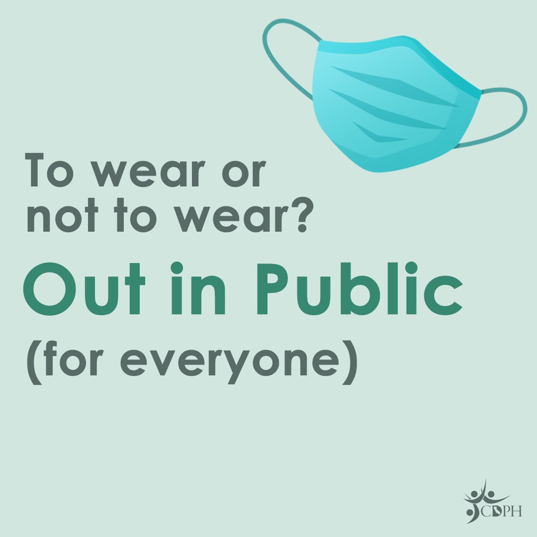CAPublicHealth's tweet photo. To wear a mask or not wear a mask. That is the question, now you have the answers... https://t.co/vZpGCfi54W
