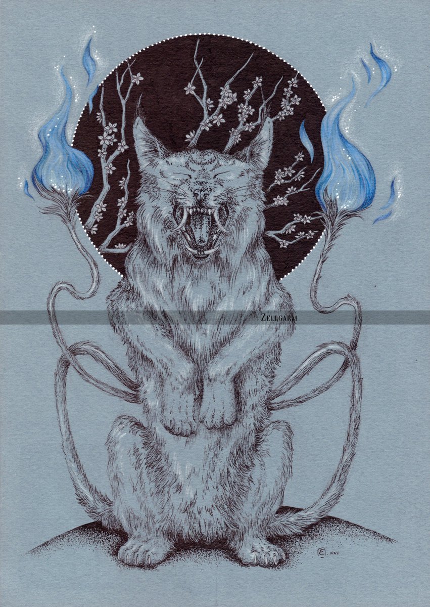 zellgarm's tweet photo. 🔸 BAKENEKO
Wanted to draw a big fluffy cat who take care of the souls of the deceased. I want to hug him so bad! Don't you?
.
#catoftheday #mythology #Japanese https://t.co/7YDAW6weB1