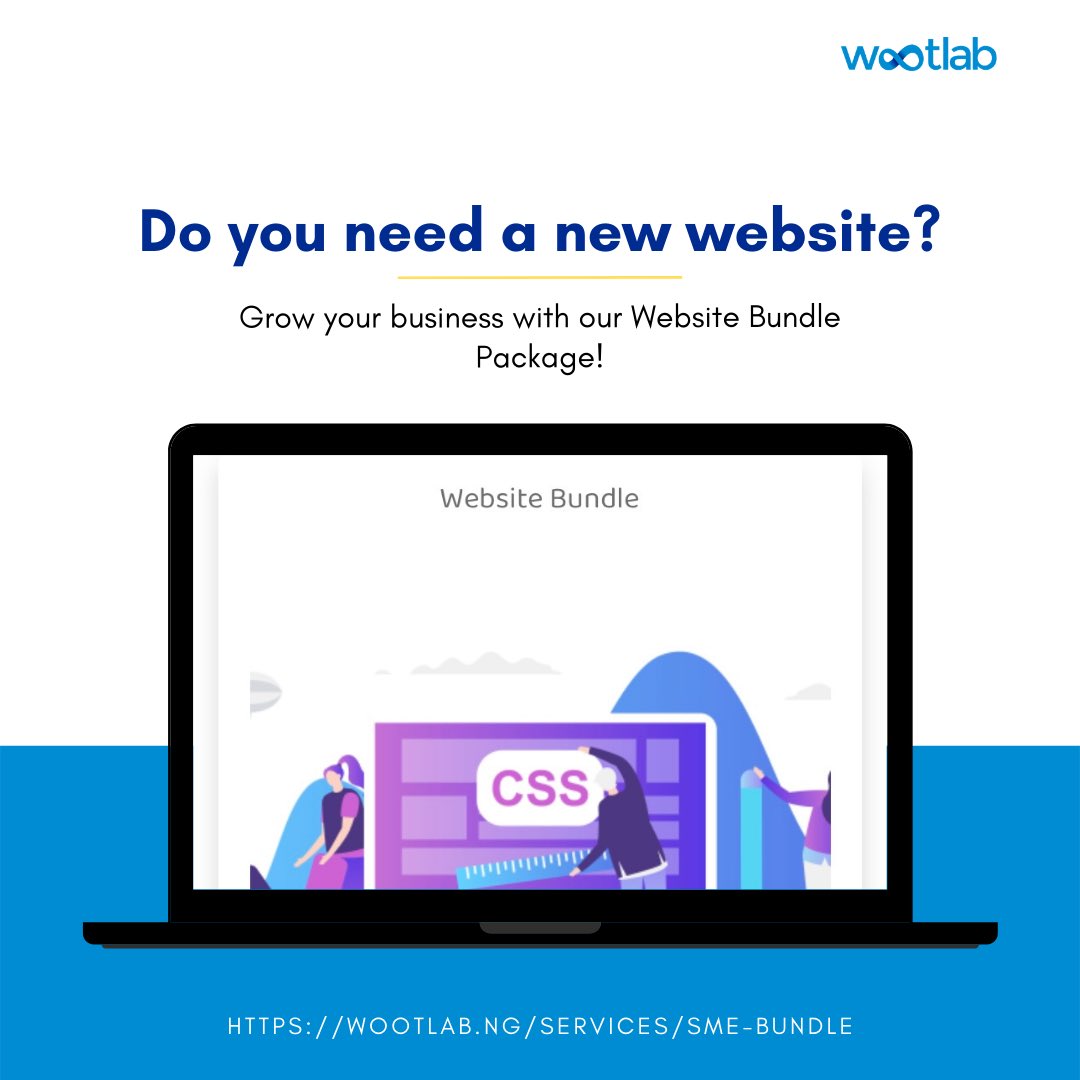 Wootlabng's tweet photo. What is your website saying about your business?
Take a look at our SME website bundle package and contact us so we can work with you and help you define your business website in the best way that suites you.
Visit our website at
https://t.co/LRPsJ9WFqn
#wootlab #sme #website https://t.co/QABfklXgcx