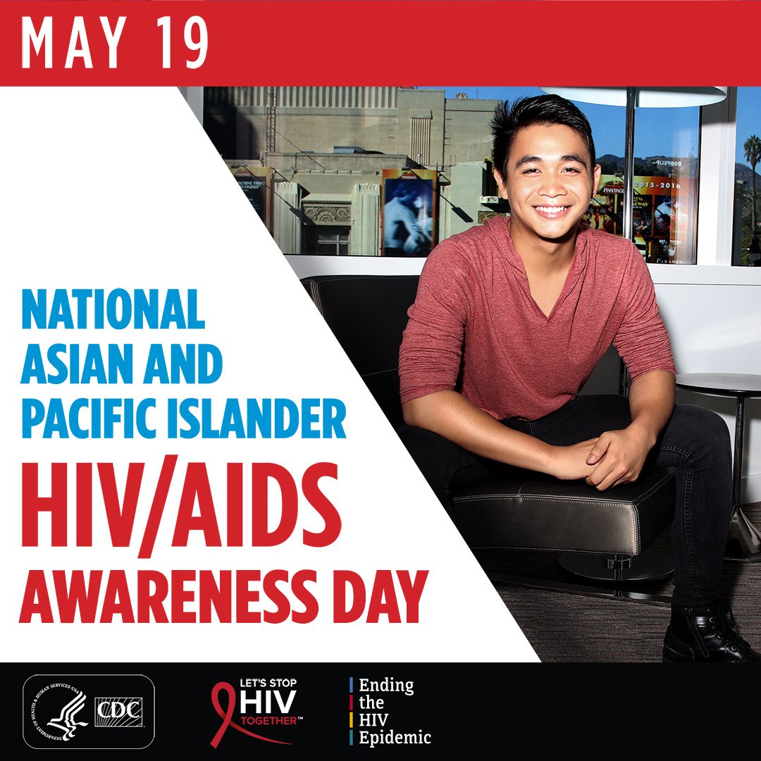 May 19 is National Asian & Pacific Islander HIV/AIDS Awareness Day, a day devoted to eliminating HIV stigma in #AAPI communities. Learn more about the impact of #HIV on these populations: cdc.gov/hiv/library/aw…. #NAPIHAAD #LTA1975 #StopHIVTogether