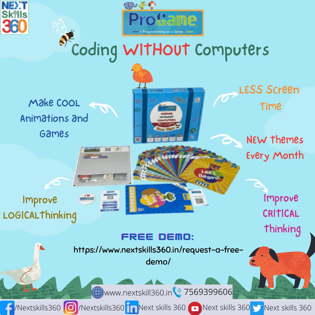 NextSkills360's tweet photo. Learn to Code - ProGame Monthly Subscription Box

#KeepTheChildEngagedAtHome #CodingForKids #ProGame #ProgrammingForkids #CodeInABox #HappyKids #nextskills360 https://t.co/cw73ahNCJk