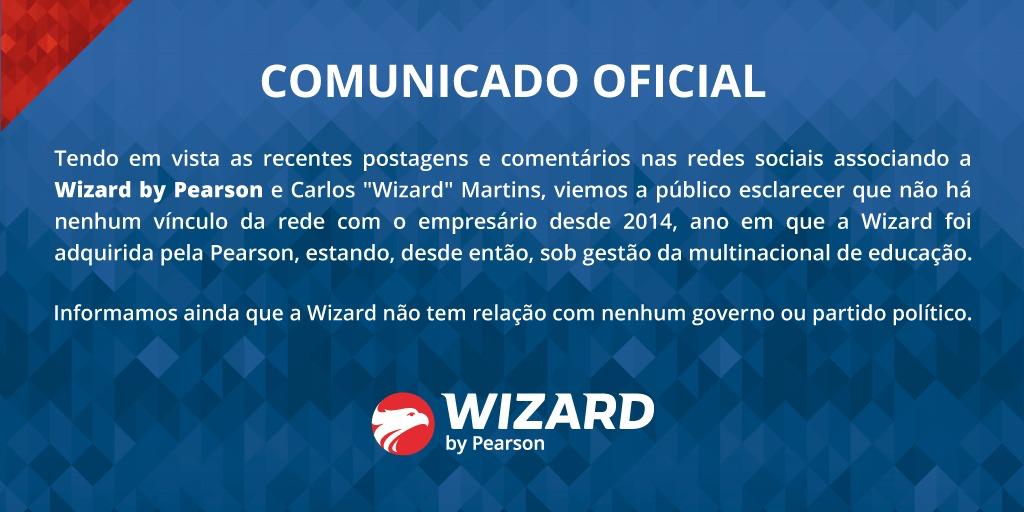 Wizard By Pearson on X: COMUNICADO OFICIAL #WizardByPearson https