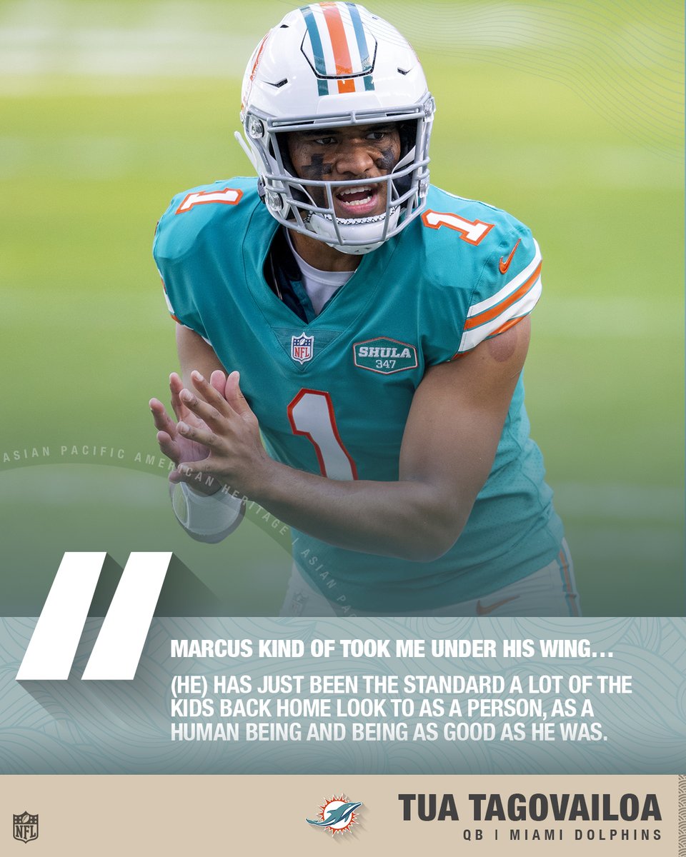 NFL's tweet photo. Marcus Mariota once gave some advice to a fourth grader at football camp back home in Hawaii.

That fourth grader’s name? @Tua Tagovailoa. #APAHM (via @aldotcomSports, @Sentinel_Sports) https://t.co/UnYZsebrVX
