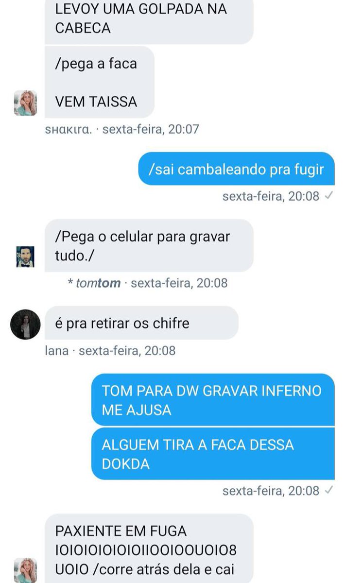 RPGWBR's tweet photo. ⠀
ᅟ⠀ᅟ⠀⠀𝟬𝟵.❫ Amor Bandido
ᅟ⠀
─ Lana e Shakira estão saindo juntas, e parece que além disso já evoluiu pra um casal de assassinas ameaçando as pessoas e brincando de médicas por aí. Taissa passa bem, após ser salva por Tom Ellis (@tomllisw) que registrou o momento.
ᅟ https://t.co/N5aEkWBiwV