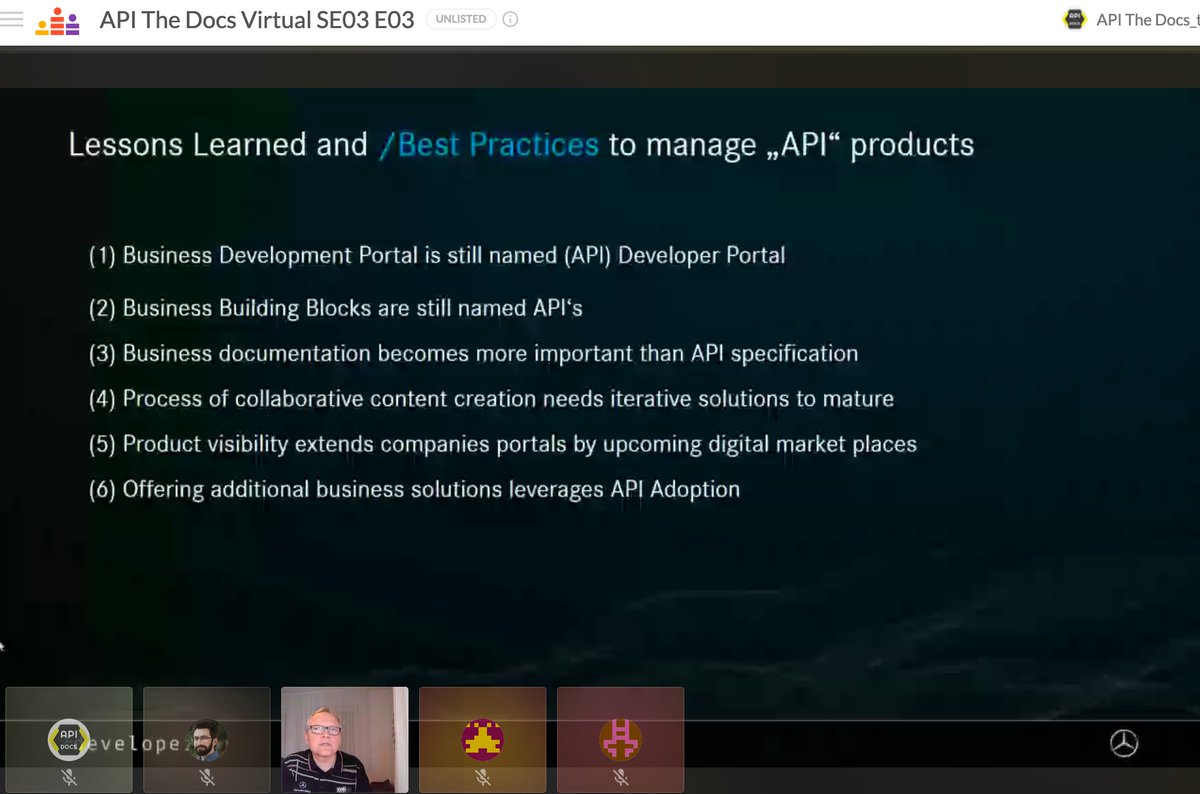 APItheDocs's tweet image. Lessons learnt by @ostelter - the 1. API #DeveloperPortals should rather be considered as Business Developer Portals! #APItheDocsVirtual