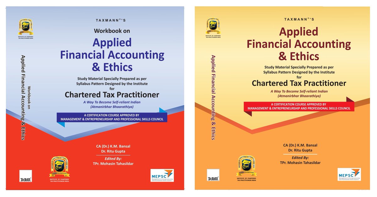 InstituteTax's tweet photo. #CharteredTaxPractitioner certification course material as approved by @MEPSCindia, developed &amp; published by our content partner @taxmannindia and the assessment platform partnered by @pearson is ready for unveiling. To join the course visit: https://t.co/wdZKWxArck https://t.co/sQ7S1Imis3