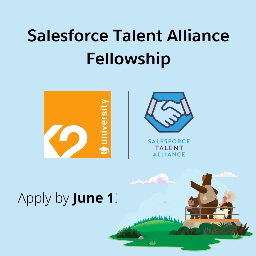 Ready to get hands-on work experience, mentorship, and professional connections with Salesforce partner companies? 

Become a Talent Alliance fellow! Apply by June 1: sforce.co/3fxPZ9V