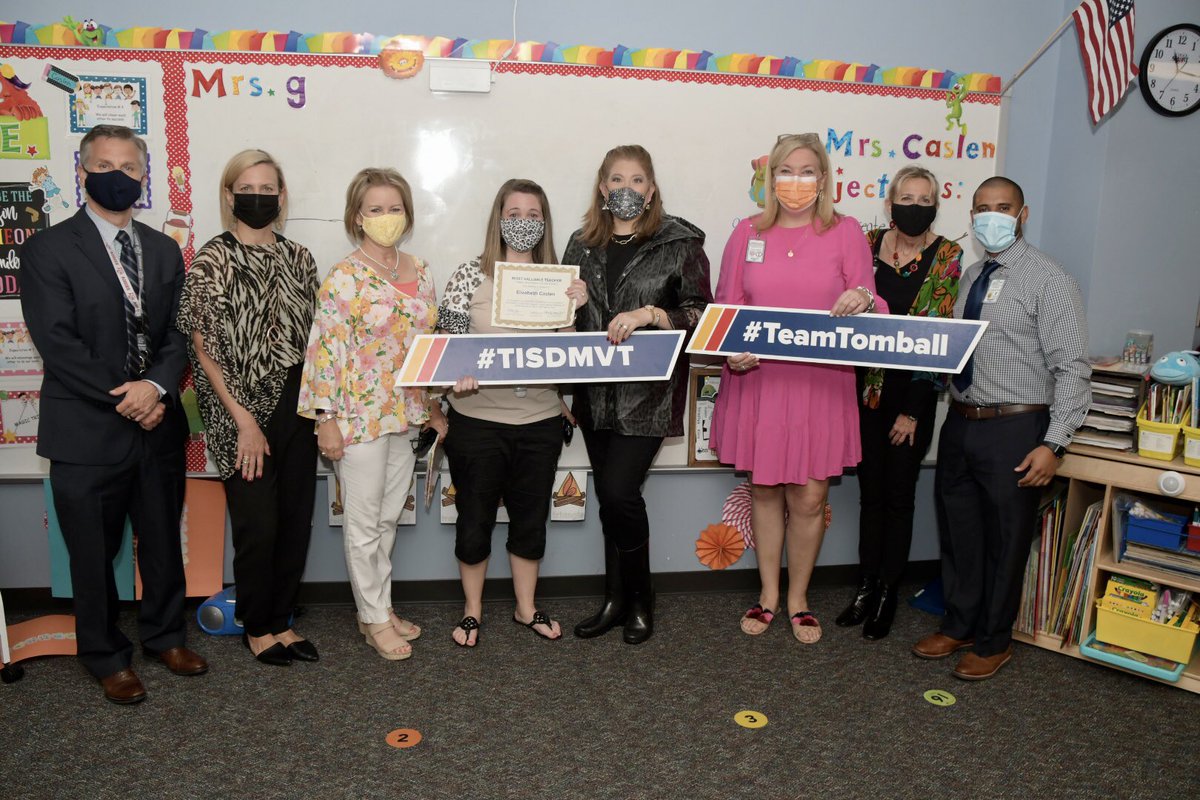 TomballISD's tweet photo. Elizabeth Caslen (@TISDWES) comes to school each day with a smile on her face, ready to make the most of her day with her PK students. Her students are ready to have a successful kindergarten year. Congrats on being named a #TISDMVT! @TISD_HT #MostValuableTeacher #Irreplaceable https://t.co/USfSrkIY34