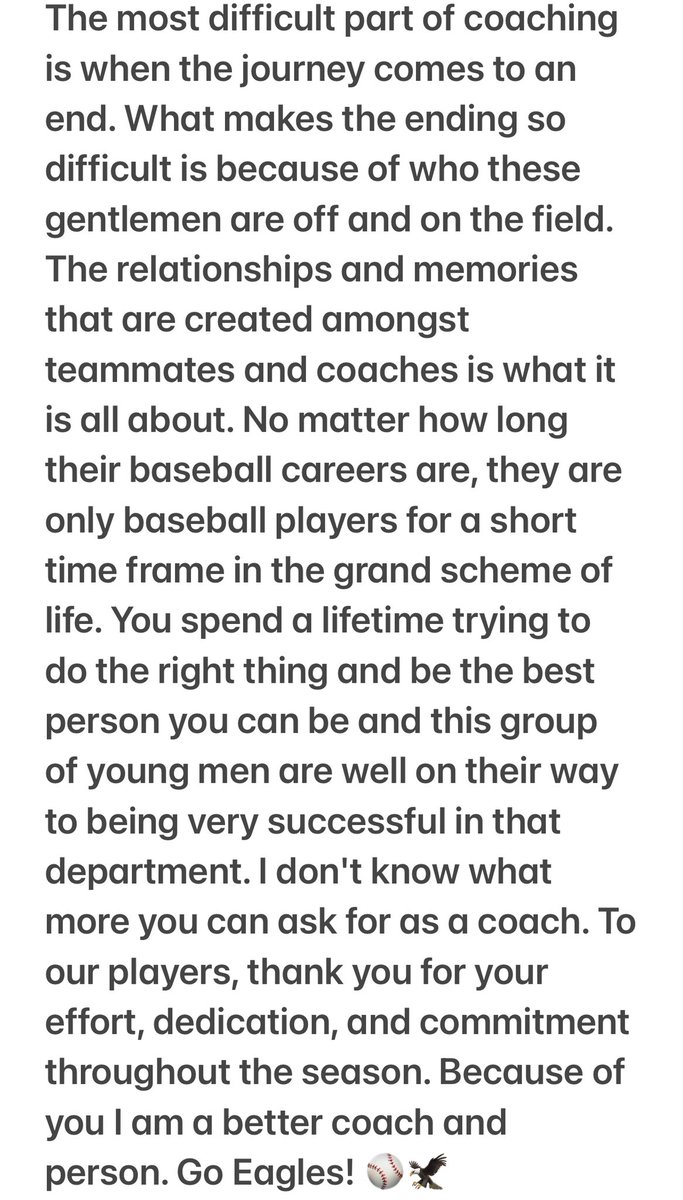 Had to jot this down in a note because 280 characters isn’t enough to say THANK YOU to our Liberty baseball players. 
⚾️🦅