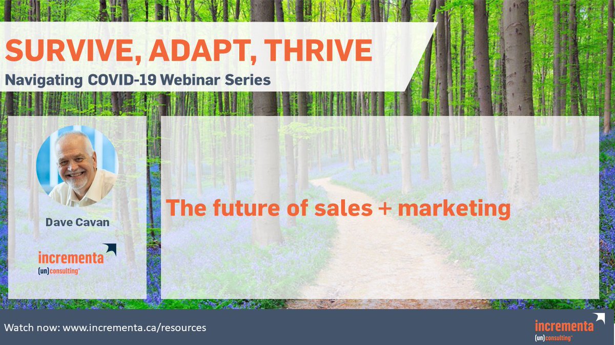 This presentation considers the future of sales in a world that has shifted almost overnight. We discuss how to develop sales leadership and a sales organization with the flexibility and agility that the upcoming months and years are going to bring.

buff.ly/3tzkP7V