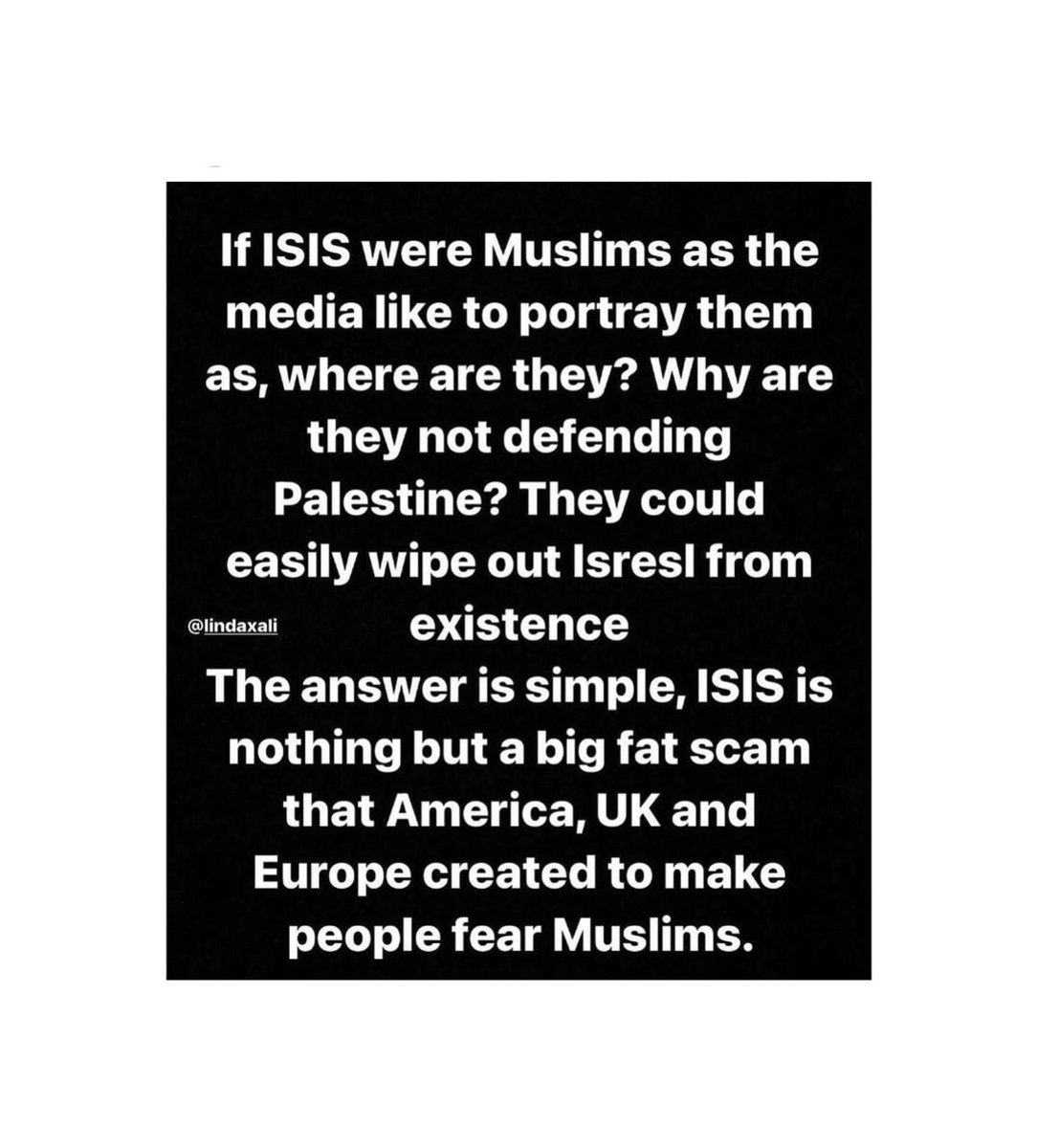 You know what? This is the reality about ISIS. They are a terrorist group that defames muslims.