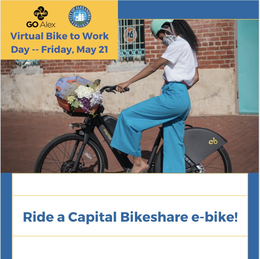 Do hills keep you from riding a bike? Try an e-bike! It is so much fun to ride and it makes riding up hills a breeze. Download the Capital Bikeshare app to find an e-bike and ride one this week! #BTWD