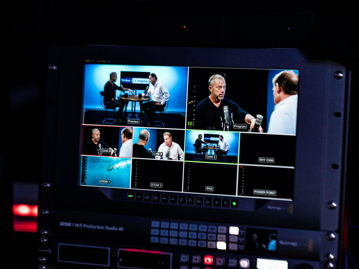 #BTS of a local client in house at One60 Studios. On the switcher, you will see CAM A/B/C as well as a preview and a program (LIVE) screen. The ease of #liveediting that this allows for our producer/director is incredible. #filmcrew dragonflystories.tv