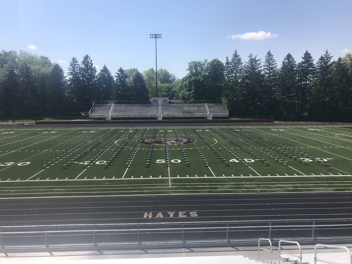 Preparing for the ceremony to celebrate the Hayes Class of 2021 !!