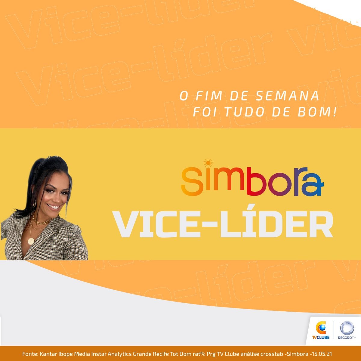 tvguararapesof's tweet image. Na #TVClubeRecordTV, o fim de semana foi tudo de bom! Entretenimento é com a gente. ✌ #ViceLider