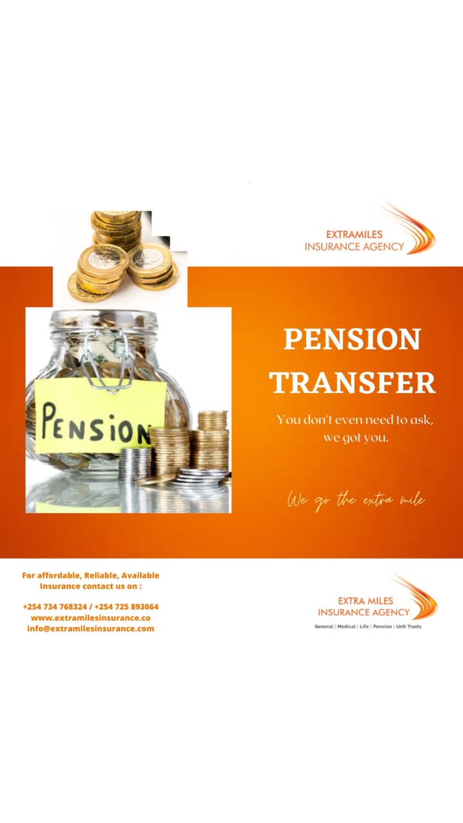 You don't even need to ask, we got you. 
#pension 
#PensionTransfer 
#pensionplan 
#pensionscheme 
#pensioninsurance 
#retirement 
#retirementplanning 
#retirementplan 
#goingtheextramile 
#WeGotYouCovered 
#extramilesinsuranceagency