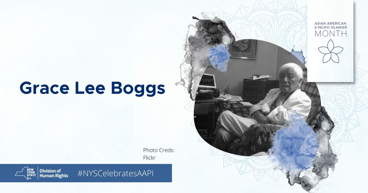 Grace Lee Boggs was an activist, author, and first generation Asian-American who was a prominent voice in the Black civil rights movement. We are honored to remember this incredible woman for #AAPIMonth.
#NYSCelebratesAAPI https://t.co/MTeqqsYjvr