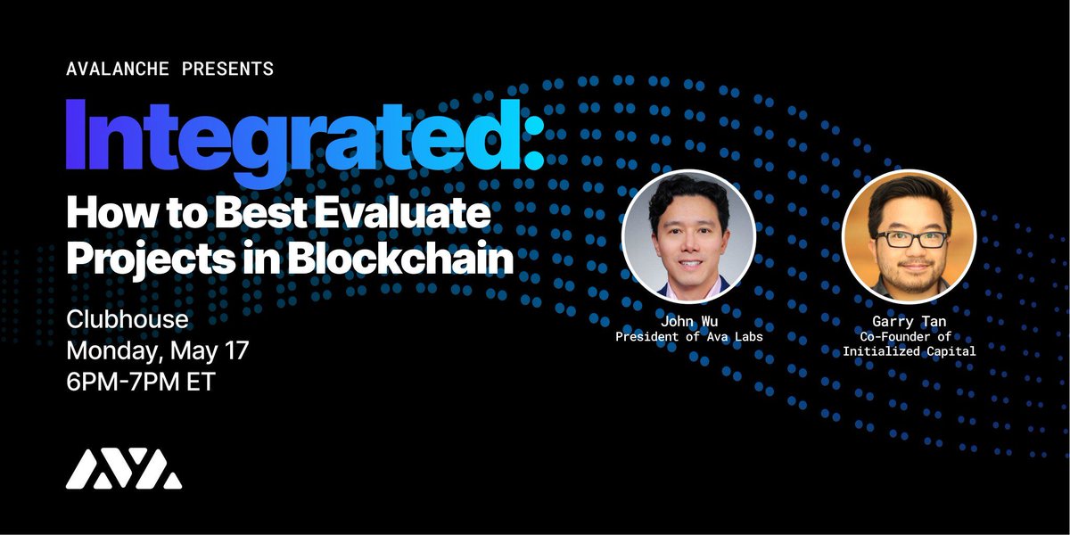 avax's tweet image. The full Clubhouse recording featuring @John1wu and @garrytan of @Initialized is viewable now.

Learn more about what finance and tech veterans think about the future of blockchain and crypto: bit.ly/3oqQdE0