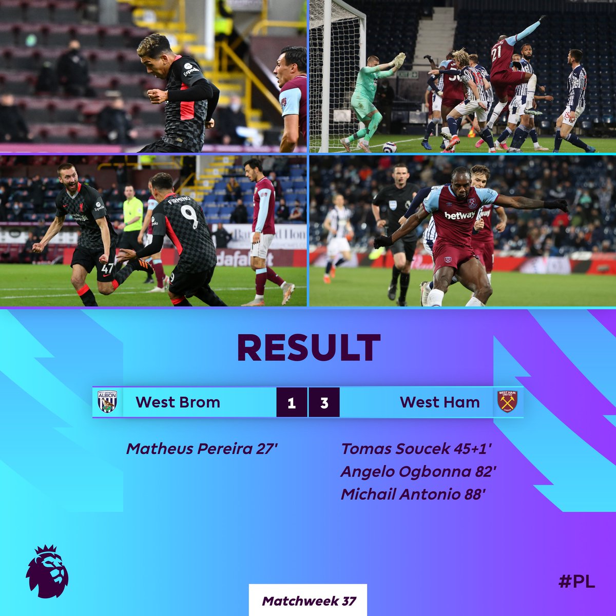 The away side earn all three points ⚒

#WHUWBA