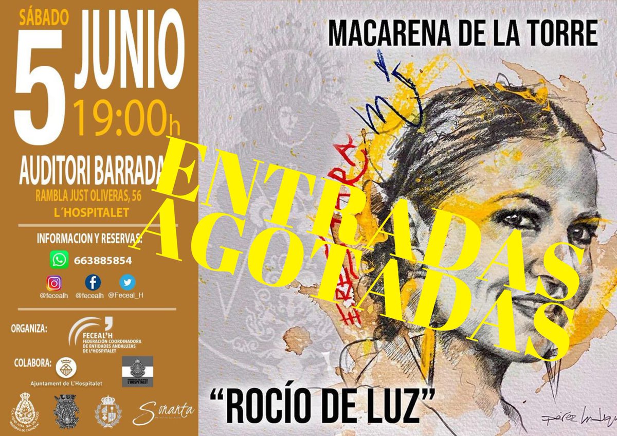 ¡ENTRADAS AGOTADAS!

Muchísimas gracias por el interés mostrado. 
¡Esto nos hace más fuerte para seguir trabajando!
A partir del día 24 de mayo está previsto poder aumentar al 70% la capacidad del aforo. Una vez entre en vigor dicha medida, ofreceremos las nuevas localidades.