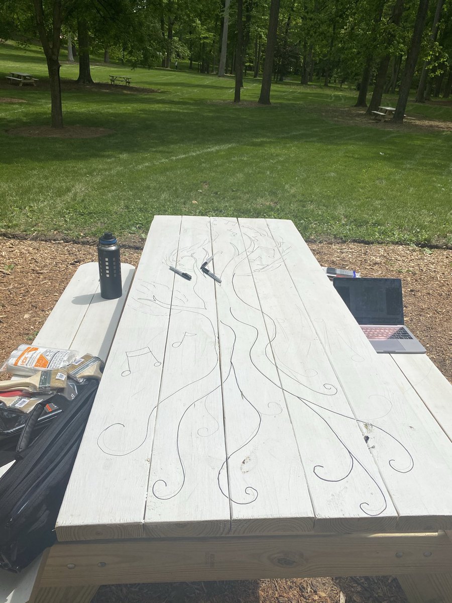 StMaryOTMS's tweet photo. It's WOW WORK WEDNESDAY! Even during the pandemic, our artistic creativity continues to flow. St. Mary's mural, "Answers in the Wind" is officially complete and can be seen at Merriweather Park at Symphony 
Woods in Columbia, MD! Swipe to witness the progress! #adwcommunity https://t.co/aJ3JFhljnX