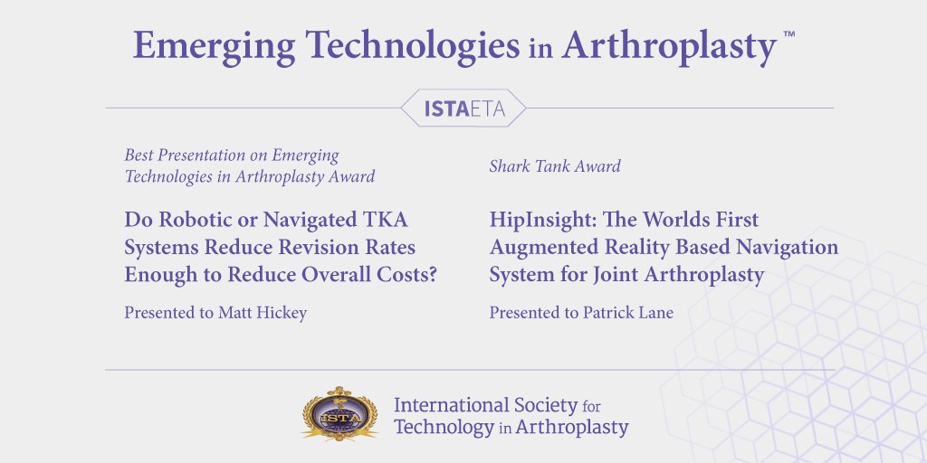 Congratulations to our two award recipients from the ISTA ETA meeting this past weekend!