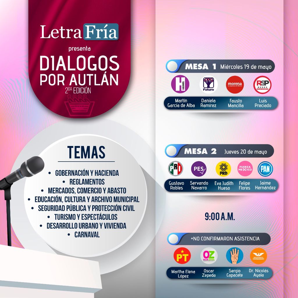 martingarciade6's tweet photo. Gracias por la invitación a participar en la Segunda Edición de "Diálogos por Autlán" en @LetraFria conoce nuestras propuestas y estrategias. Vota por #HAGAMOS https://t.co/vnmmVPdiAR