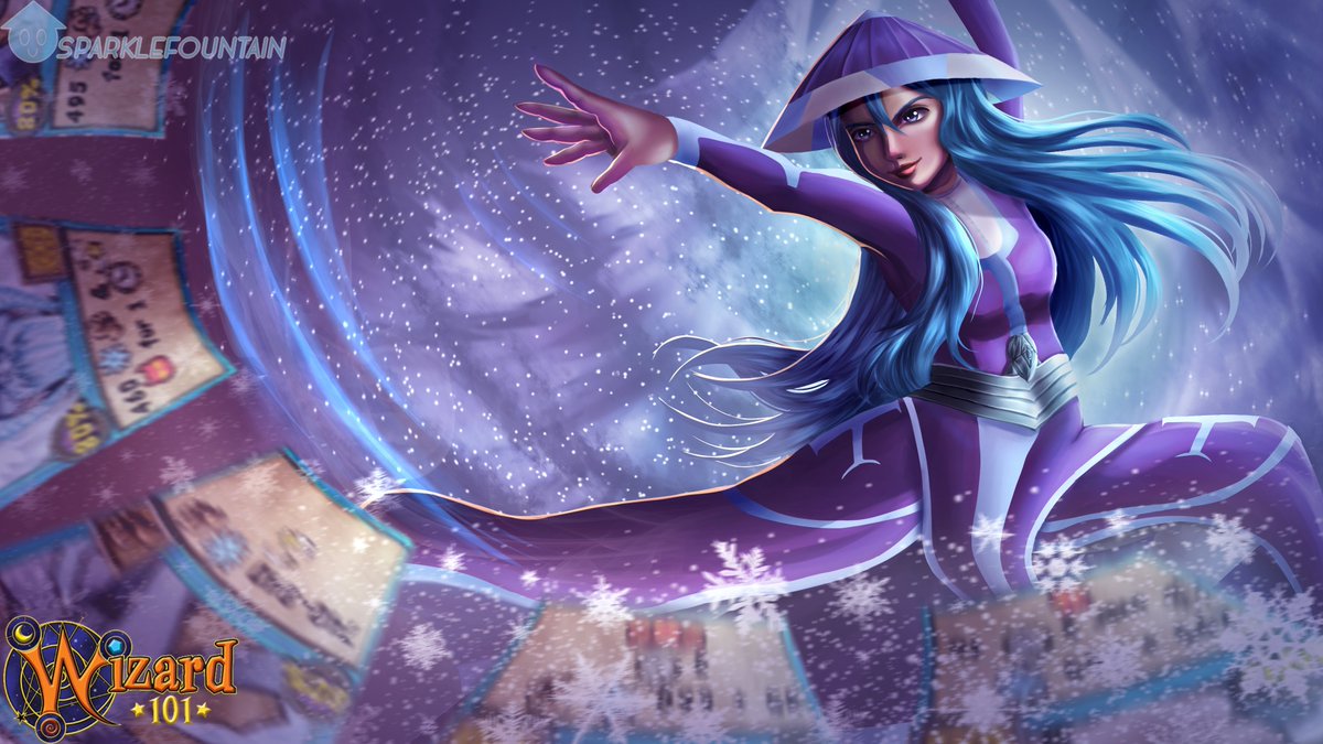 SparkleFountain's tweet image. A @Wizard101 fan art of my character! I had fun with drawing this digital illustration and I learned a LOT :D Someday, I hope that I would be able to draw really good splash arts, but for now, it's just a matter of improvement :^)