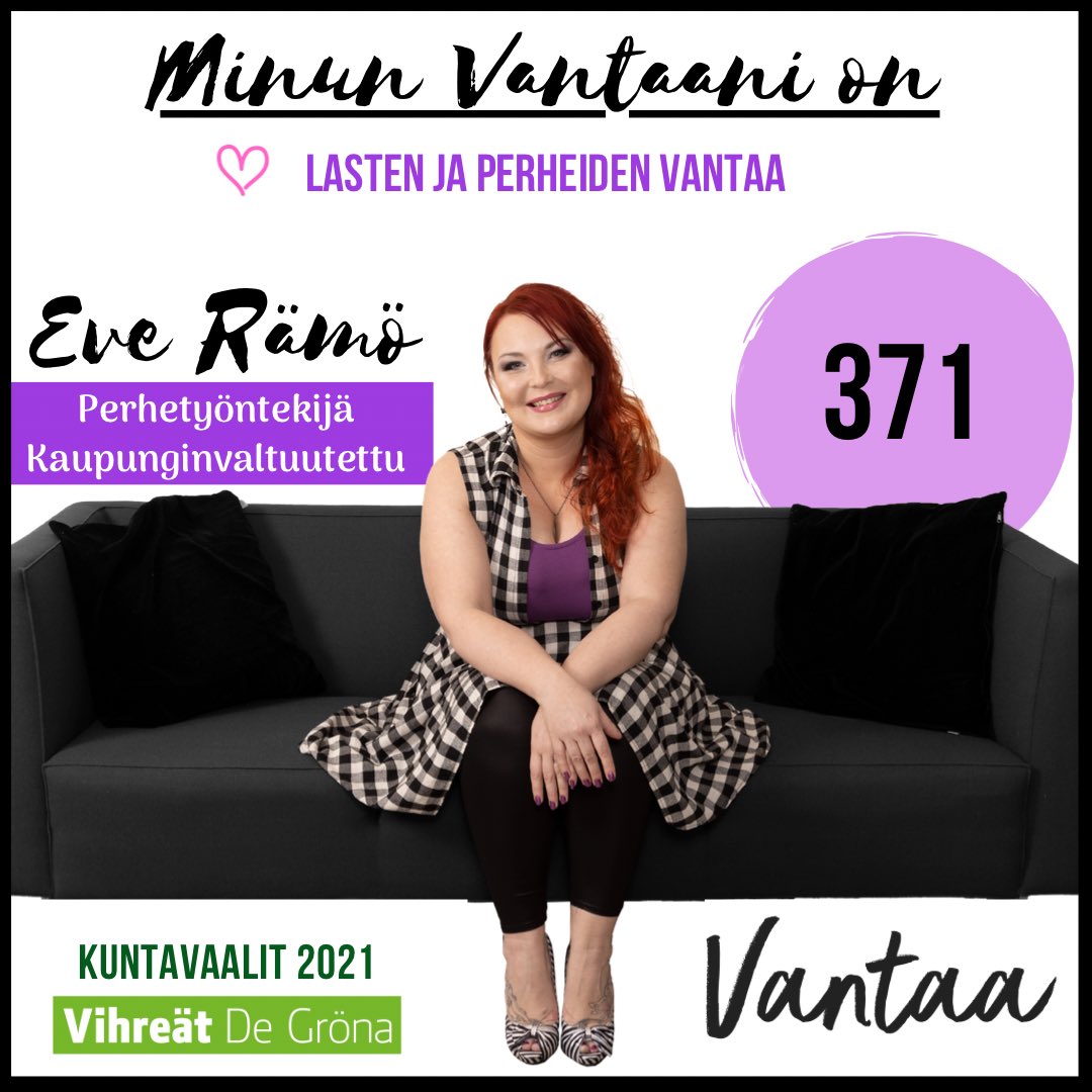 eve_ramo's tweet photo. Minun Vantaani on

💜Lasten ja perheiden Vantaa💜
Lue lisää osoitteesta https://t.co/f98eB90rnL https://t.co/wlmwazecmi