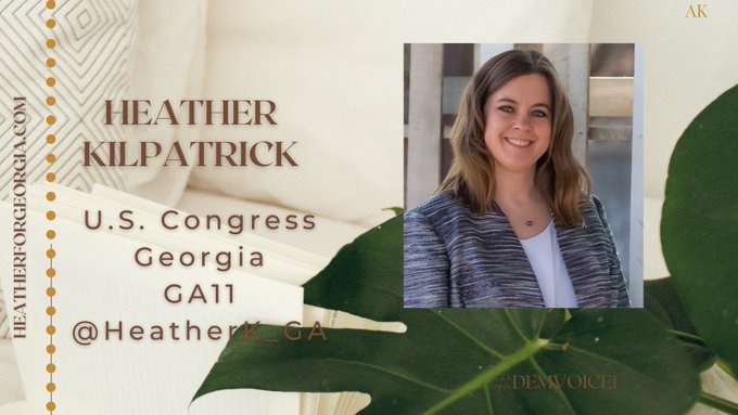 RogueCitizenOne's tweet image. HEATHER KILPATRICK for Congress #GA11

Heather is running to unseat Barry Loudermilk and needs our help to build a strong, well-funded campaign.

Chip in TODAY, if you can!

➡️ Donate Here: HeatherForGeorgia.com

Follow: @HeatherK_GA 

#DemVoice1 #wtpBLUE #FreshVoicesRise