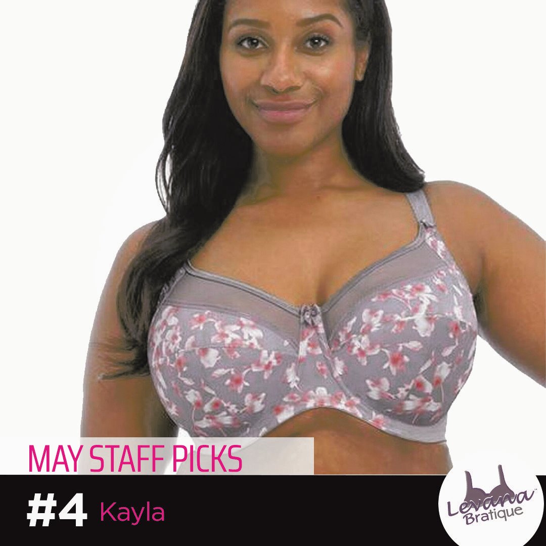 Judy@Levana Bratique on X: Looking for a pretty, fun bra with a larger  band? Kayla has it all… supportive print, full cup underwire bra, five-part  cup shapes and cradles you, with tall