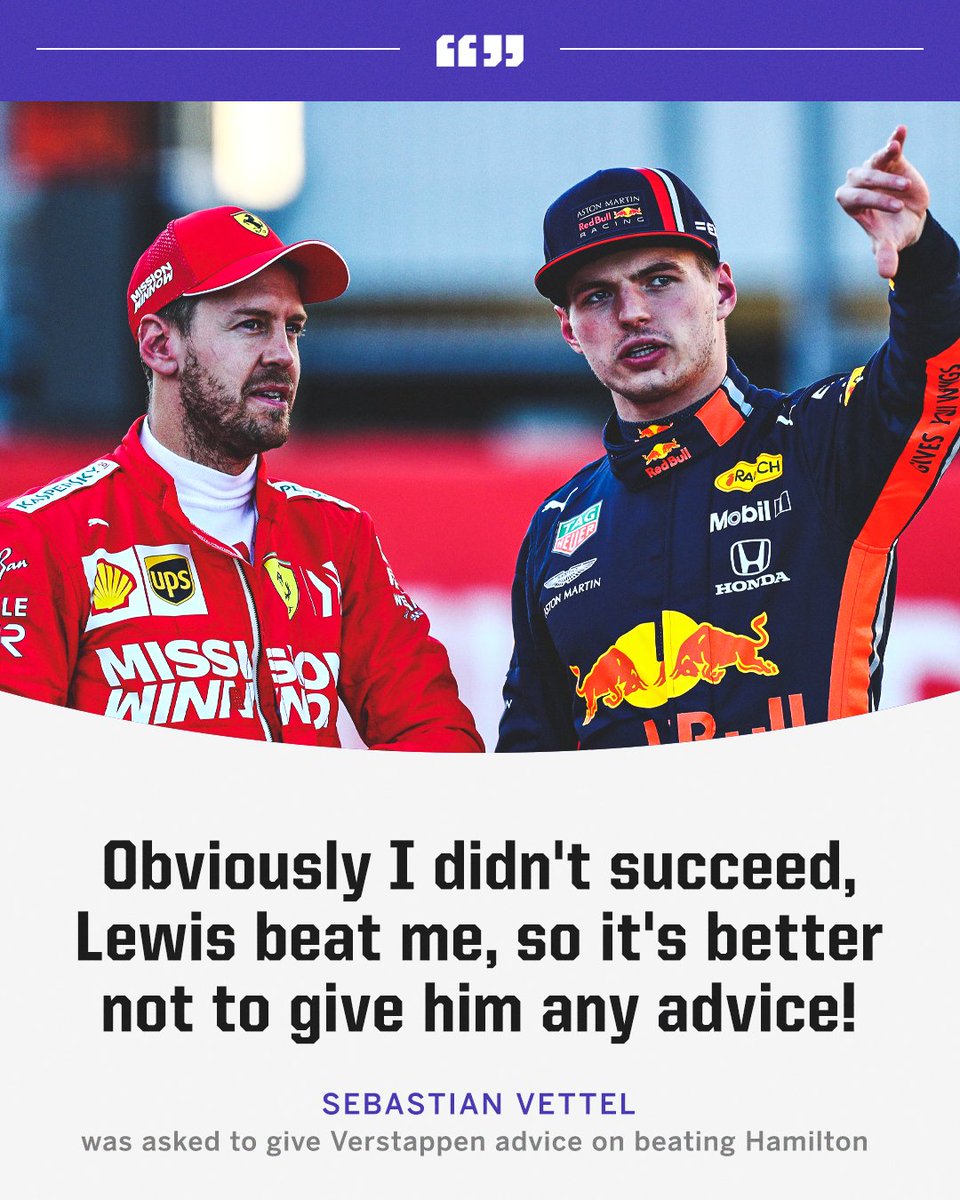 Seb was asked if he could give Max advice about beating Lewis 😅