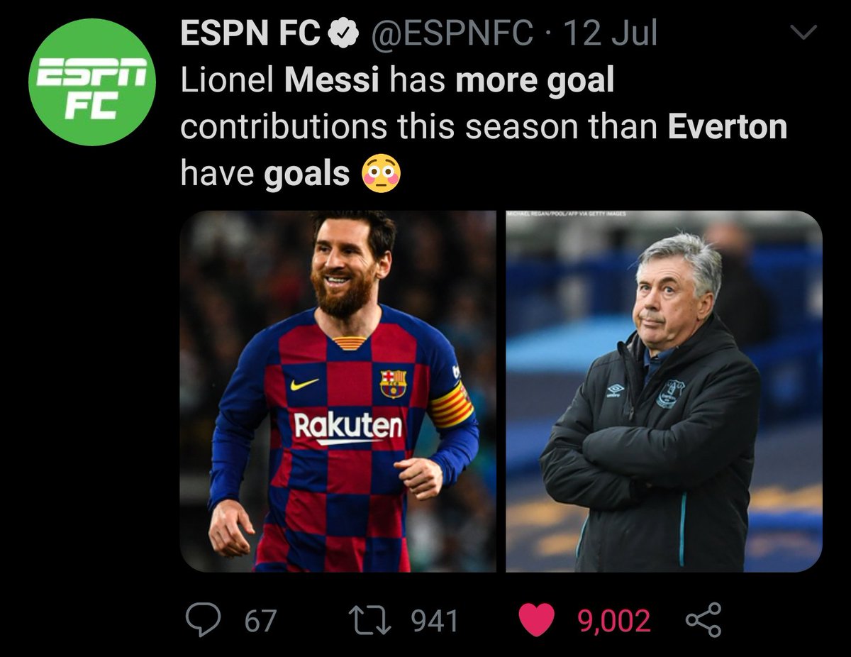 Iconic_Messi's tweet photo. Forget about players, Lionel Messi is competing with whole teams.... https://t.co/6bNAUXlw7t