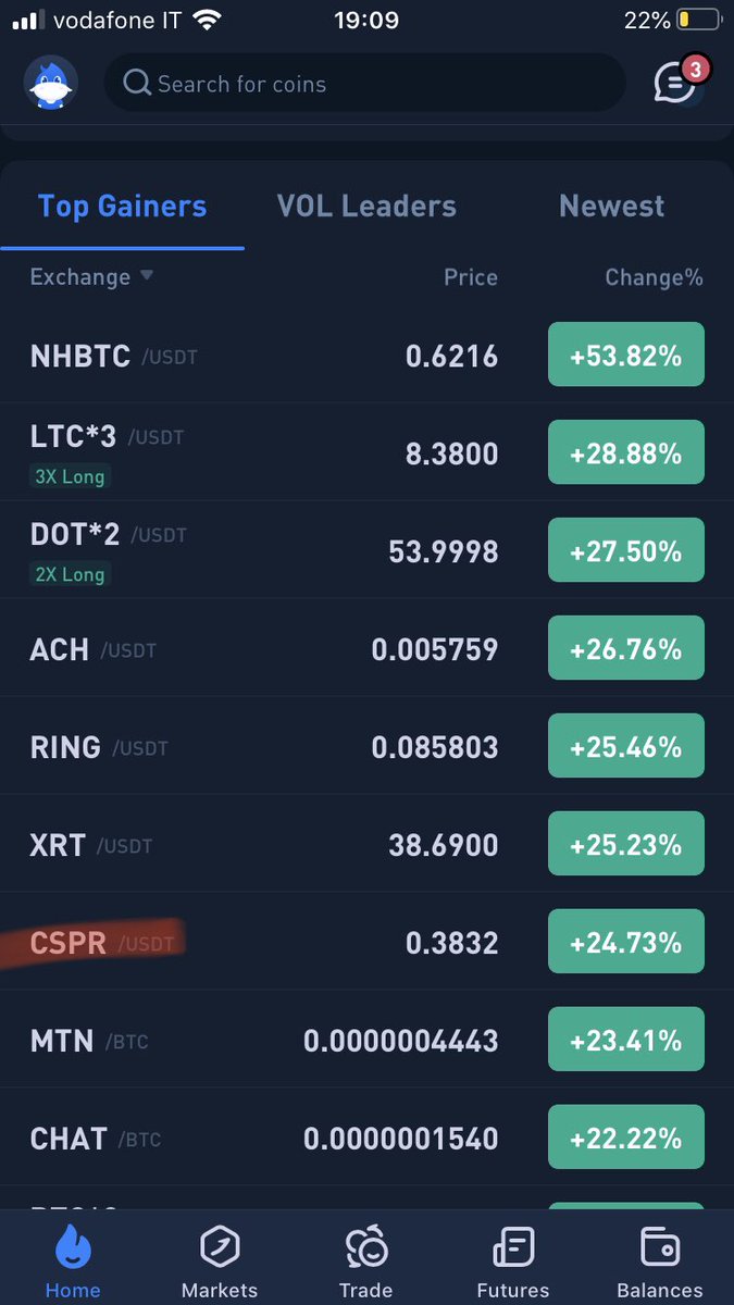 Stefano_4Eyes's tweet photo. $CSPR ON HUOBI TOP GAINERS ... check it out guys! This is the future and the journey it’s just start... don’t loose the train https://t.co/1cUsyJFQ8t