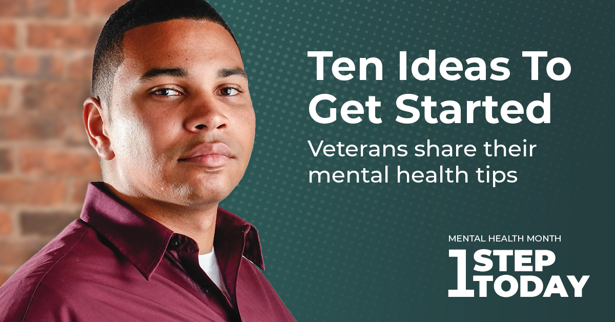FisherHouseFdtn's tweet photo. What’s one step you’re taking today for your mental health? This #MentalHealthMonth, visit https://t.co/NAuQarGXKc for ideas to get started.  

#OneStepToday https://t.co/iTQQT5eD2c
