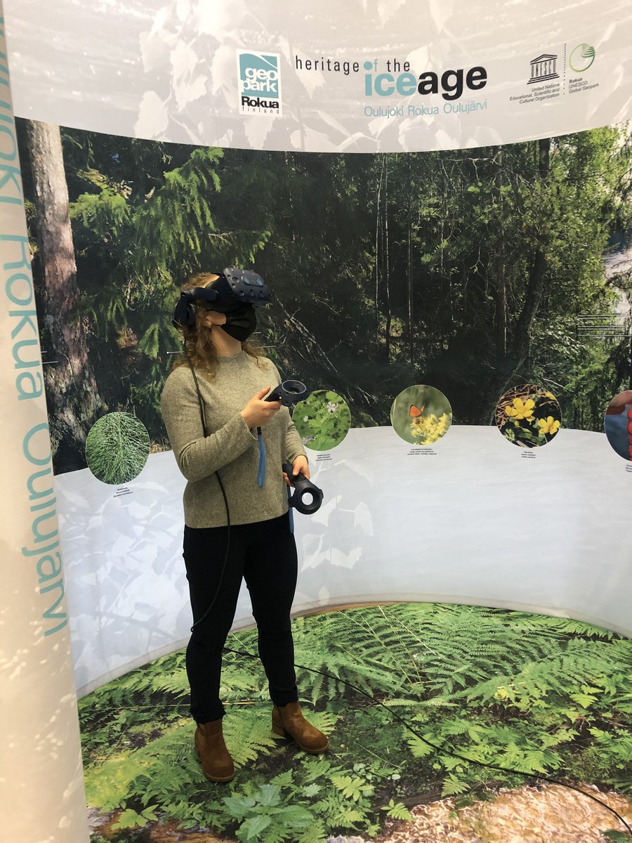 Avasimme tänään uuden näyttelyn joka hyödyntää virtuaalitekniikkaa. <a href="/RokuaGeopark/">Rokua UNESCO Global Geopark</a> aikamatka näyttelyyn voi nyt tutustua Muhoksella Ja kohta myös Utajärvellä ja Vaalassa. Mukana mm. <a href="/KajaaniAMK/">KAMK</a>, <a href="/ppliitto/">Pohjois-Pohjanmaan liitto</a> sekä <a href="/GTK_FI/">GTK</a>