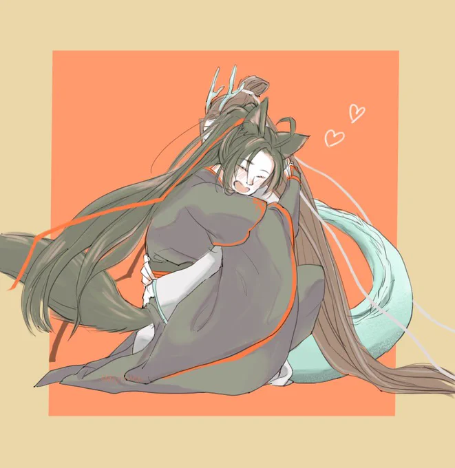 #忘羨 #MDZS 
はぴはぴ龍狐AU😊 