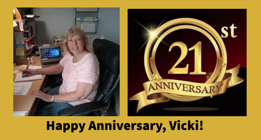 Happy 21st Anniversary, Vicki! 🎉

Vicki is our Client Relationship Manager visiting newspapers and law firms throughout the state. If you see her on the road, say hello!