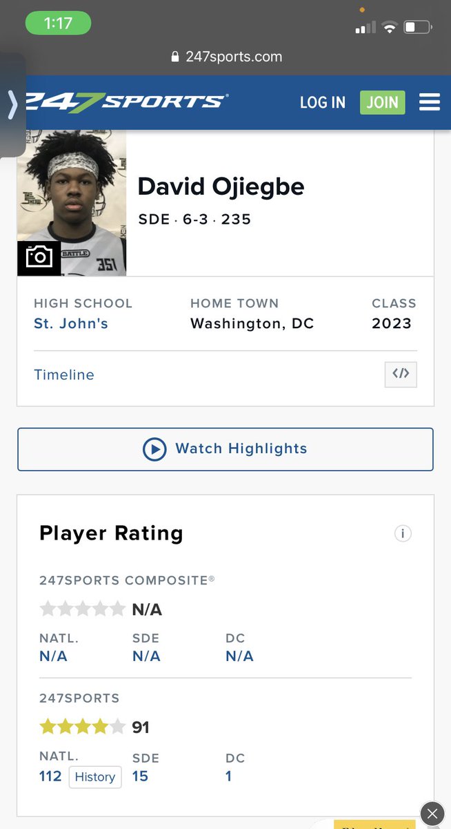David Ojiegbe๐ฅ (@bigbossdae) on Twitter photo Blessed To Be A Named A 4 Star and #1 DE In DC Glory Be To God ๐ฏ <a href="/247Sports/">247Sports</a> <a href="/BrianDohn247/">BrianDohn247</a> <a href="/247recruiting/">247Sports Recruiting</a> Blessed To Be A Named A 4 Star and #1 DE In DC Glory Be To God ๐ฏ <a href="/247Sports/">247Sports</a> <a href="/BrianDohn247/">BrianDohn247</a> <a href="/247recruiting/">247Sports Recruiting</a>